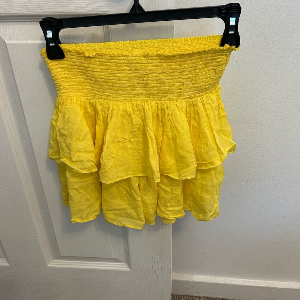 Yellow Ruffled Women's Skirt
